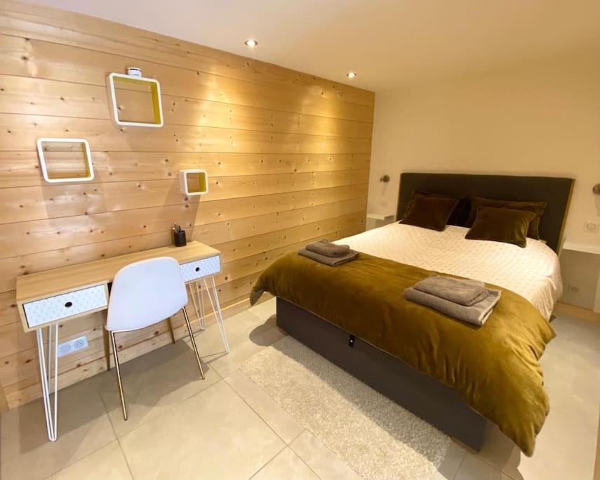 Les Villards-sur-Thônes Androsace Appartement Dans Chalet Bois Avec Jacuzzi Privatif Terrasse Et Vue Montagne מראה חיצוני תמונה